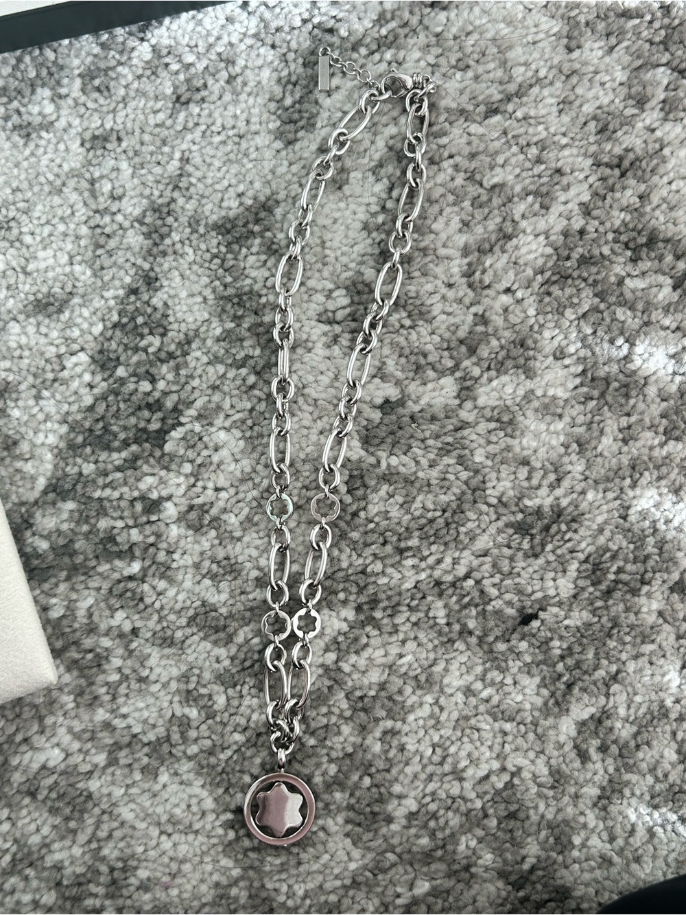 Montblanc Silver-Tone Star Emblem Chain Necklace - Picture 5 of 9
